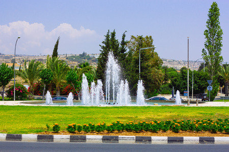 Fountain in Paphos, Cyprusの写真素材