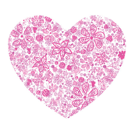 Heart pattern pinkのイラスト素材