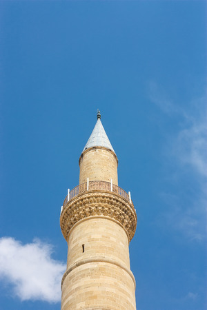 Minaret of famous old Selimiye Mosque in the North Cyprus, Nikosia. (Selimiye Camii)の写真素材