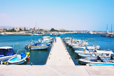 Yachts and boats in old port in Mediterranean seaのeditorial素材