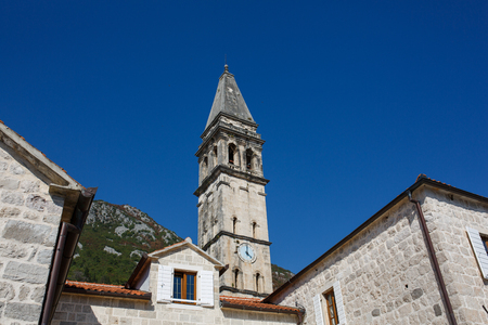 Medieval Church in Perast Kotor Bay, Montenegro.の写真素材