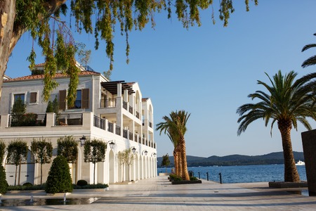 Porto Montenegro, a luxury marina in Tivat city, Montenegro.のeditorial素材