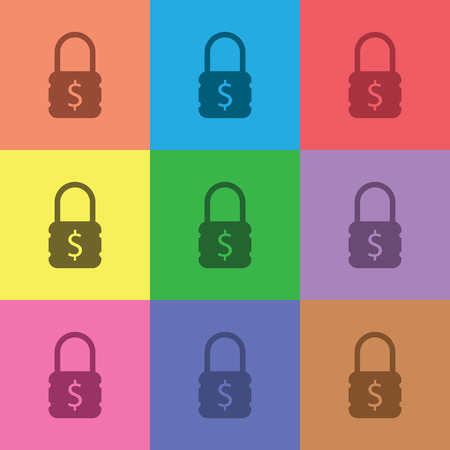 illustration of modern icon lockのイラスト素材