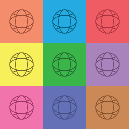 illustration of modern icon  planetのイラスト素材