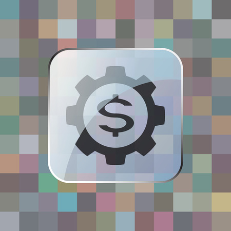 illustration of modern icon settingのイラスト素材