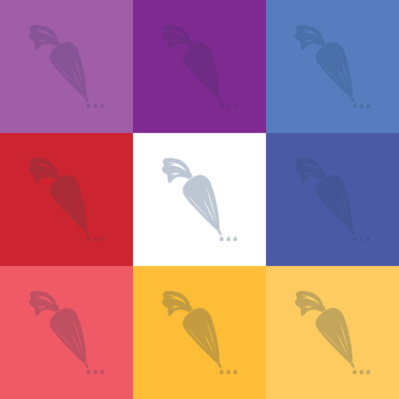 vector illustration of modern icon pastry bagのイラスト素材