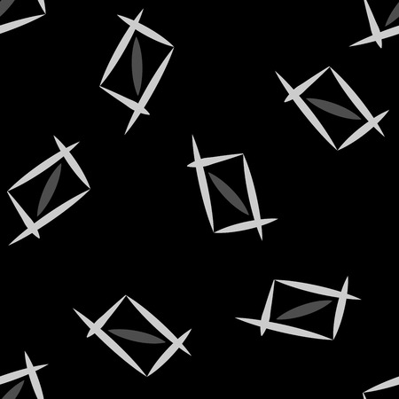 Square abstract seamless pattern. Fashion graphic background design. Modern stylish abstract texture. Monochrome template for prints, textiles, wrapping, wallpaper, website etc. VECTOR illustrationのイラスト素材