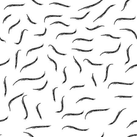 Wavy line seamless pattern. Fashion graphic background design. Modern stylish abstract texture. Monochrome template for prints, textiles, wrapping, wallpaper, website etc. VECTOR illustrationのイラスト素材