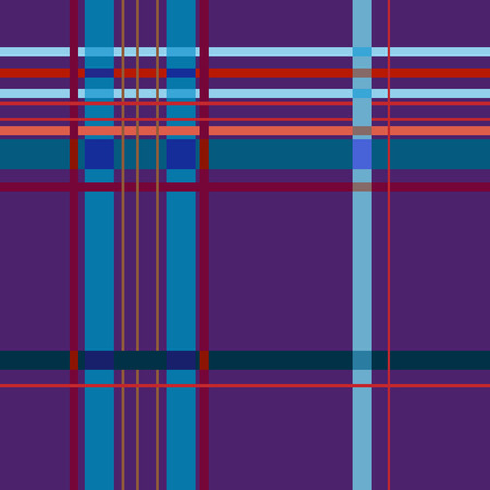 Tartan lilac seamless pattern. Fashion graphic background design. Modern stylish abstract texture. Colorful template for prints, textiles, wrapping, wallpaper, website. VECTOR illustrationのイラスト素材