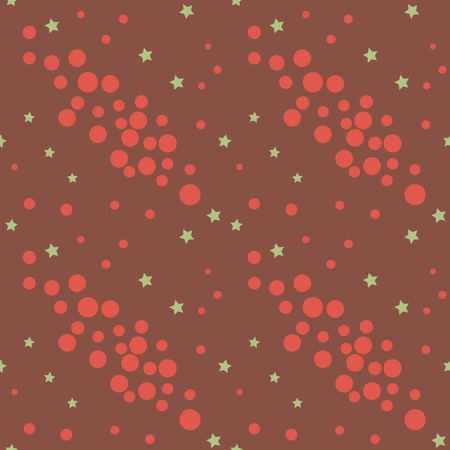 Polka dot star seamless pattern. Fashion graphic background design. Modern stylish abstract texture. Colorful template for prints, textiles, wrapping, wallpaper, website etc. VECTOR illustrationのイラスト素材