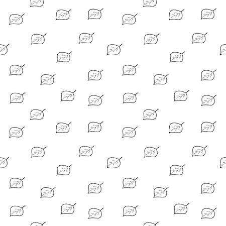 Tree leaf chaotic seamless pattern. Fashion graphic background design. Modern stylish abstract texture. Monochrome template for prints, textiles, wrapping, wallpaper, website etc. VECTOR illustrationのイラスト素材