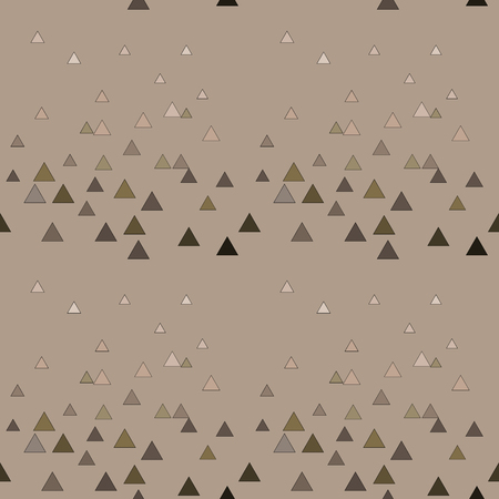 Triangle brown seamless pattern. Fashion graphic background design. Modern stylish abstract colorful texture. Template for prints, textiles, wrapping, wallpaper, website etc. VECTOR illustrationのイラスト素材