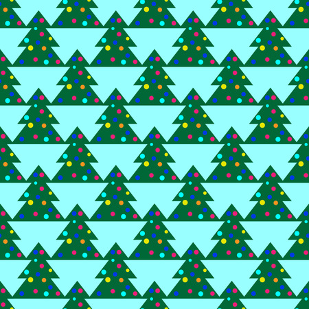 Christmas tree seamless pattern. Fashion graphic background design. Modern stylish abstract texture. Colorful template for prints, textiles, wrapping, wallpaper, website etc. VECTOR illustrationのイラスト素材
