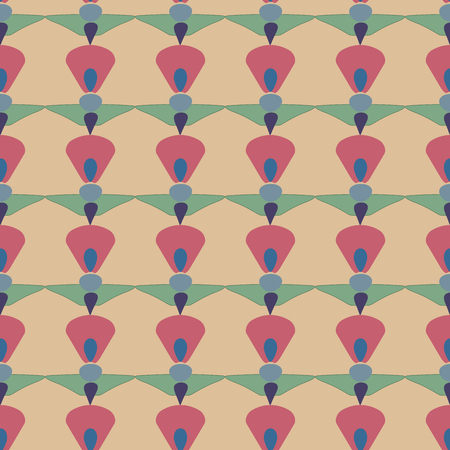 Flower abstract seamless pattern. Fashion graphic background design. Modern stylish abstract texture. Colorful template for prints, textiles, wrapping, wallpaper, website etc. VECTOR illustrationのイラスト素材