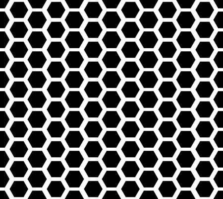 Honeycomb seamless pattern. Fashion graphic background design. Modern stylish abstract texture. Monochrome template for prints, textiles, wrapping, wallpaper, website etc. Vector illustrationのイラスト素材