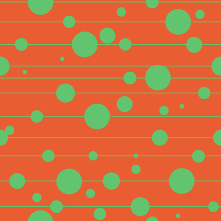 Polka dot on line seamless pattern. Fashion graphic background design. Modern stylish abstract colorful texture. Template for prints, textiles, wrapping, wallpaper, website . VECTOR illustrationのイラスト素材