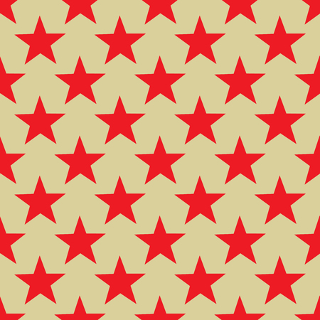 Star red seamless pattern. Fashion graphic background design. Modern stylish abstract texture. Colorful template for prints, textiles, wrapping, wallpaper, website etc. Vector illustrationのイラスト素材