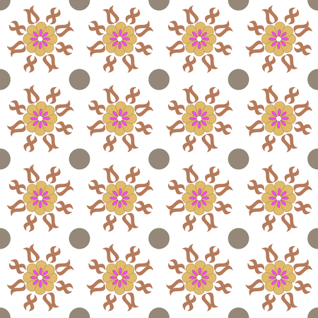 Flower seamless pattern. Fashion graphic background design. Modern stylish abstract texture. Colorful template for prints, textiles, wrapping, wallpaper, website etc. Vector illustrationのイラスト素材