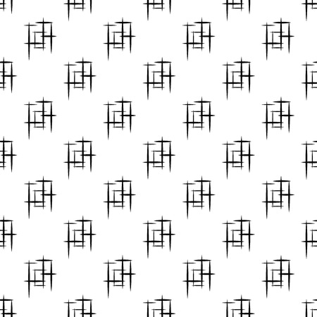 Strip seamless pattern. Fashion graphic background design. Modern stylish abstract texture. Monochrome template for prints, textiles, wrapping, wallpaper, website. Vector illustration.のイラスト素材