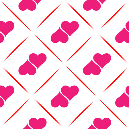 Heart seamless pattern. Fashion graphic background design. Abstract texture. Colorful template for prints, textiles, wrapping, wallpaper, website etc. Vector illustrationのイラスト素材