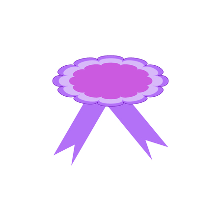 Ribbon award. Emblem modern symbol of award. Symbol reward winner. Accessory victory ceremony,success sport. Beautiful sign ceremony. Colorful template for badge. Design element. Vector illustrationのイラスト素材