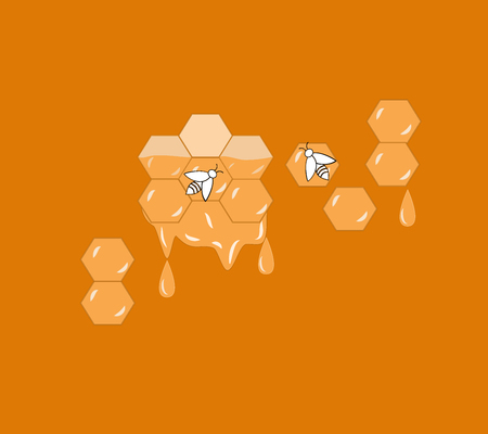 Honeycomb seamless pattern.のイラスト素材