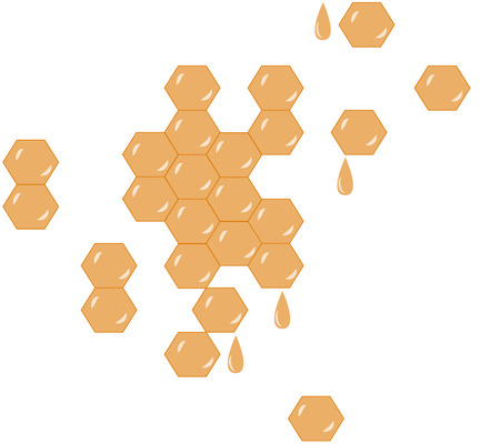 Honeycomb seamless pattern. Fashion graphic background design. Modern stylish abstract texture. Design colorful template for prints, textiles, wrapping, wallpaper, website etc. Vector illustrationのイラスト素材