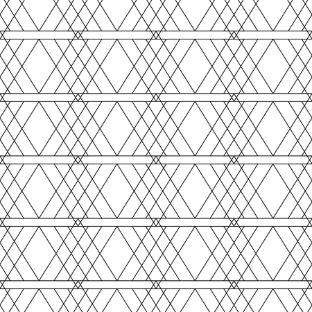 Rhombus seamless pattern. Fashion graphic background design. Modern stylish abstract texture. Monochrome template for prints, textiles, wrapping, wallpaper, website etc. Vector illustrationのイラスト素材