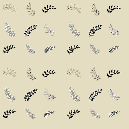 Leaf seamless pattern. Fashion graphic background design. Modern stylish abstract texture. Monochrome template for prints, textiles, wrapping, wallpaper, website. Design element. Vector illustrationのイラスト素材