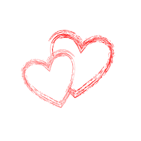 T shirt typography graphic with heart two Vector illustrationのイラスト素材