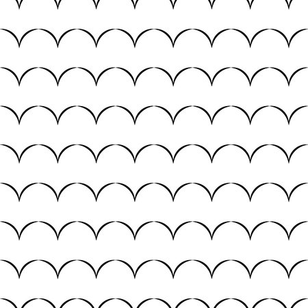 Wavy line seamless pattern. Fashion graphic background design. Modern stylish abstract texture. Monochrome template for prints, textiles, wrapping, wallpaper, website etc. Vector illustrationのイラスト素材