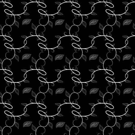 Twig abstract seamless pattern. Fashion graphic background design. Modern stylish abstract texture. Monochrome template for prints, textiles, wrapping, wallpaper, website etc. Vector illustrationのイラスト素材