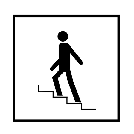 Underpass sign black in square on white background. Icon a pedestrian place for person. Symbol safety traffic human on road. Label for banner about tunnel. Design element. Vector illustrationのイラスト素材