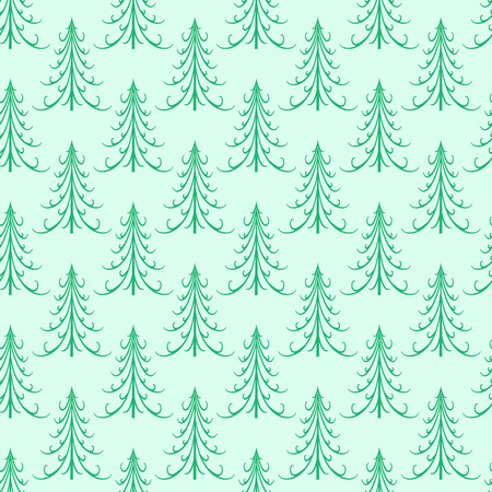 Christmas green tree seamless pattern. Fashion graphic background design. Modern stylish abstract texture. Colorful template for prints, textiles, wrapping, wallpaper, website. Vector illustrationのイラスト素材