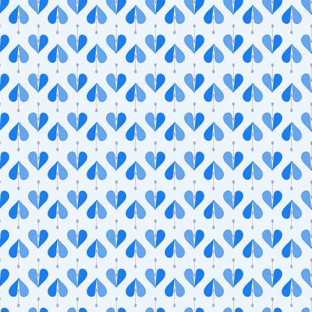 Heart blue seamless pattern. Fashion graphic background design. Modern stylish abstract texture. Colorful template for prints, textiles, wrapping, wallpaper, website etc. Vector illustrationのイラスト素材
