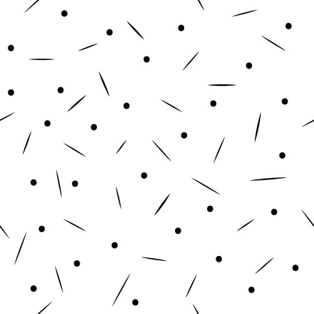 Strip and circle black seamless pattern. Fashion graphic background design. Modern stylish abstract texture. Monochrome template for prints, textiles, wrapping, wallpaper.のイラスト素材