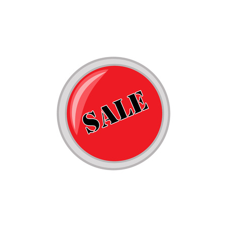 SALE red button. Large banner for advertising. Set colorful ribbon on white background. Offer discount sale on market. Selling offer. Big banner for advertising. Design element. Vector illustrationのイラスト素材