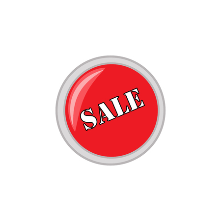 SALE red button. Large banner for advertising. Set colorful ribbon on white background. Offer discount sale on market.のイラスト素材