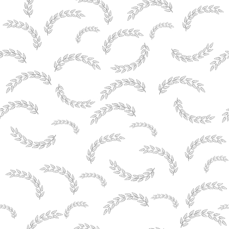 Black leaf on white background. Fashion graphic background design. Modern stylish abstract texture. Monochrome template for prints, textiles, wrapping, wallpaper, website. Vector illustrationのイラスト素材
