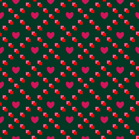 Heart in square on dark background. Fashion graphic design. Modern stylish texture. Colorful...