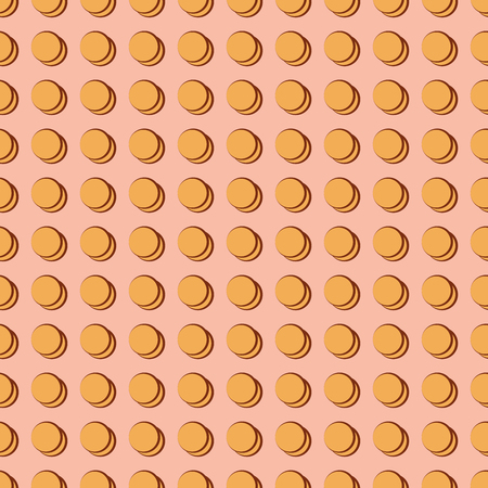 Circle yellow on beige background. Fashion graphic seamless pattern design. Modern stylish abstract...
