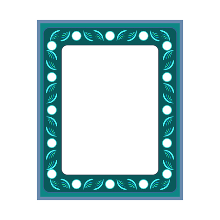 Frame rectangle of wavy line. Fashion graphic background. Modern stylish abstract texture. Colorful template for prints, textiles, wrapping, wallpaper, photo, etc. Design element. Vector illustrationのイラスト素材