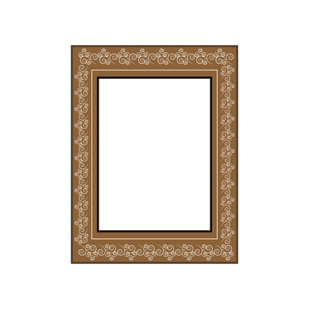 Frame rectangle of wavy line. Fashion graphic background. Modern stylish abstract texture. Colorful template for prints, textiles, wrapping, wallpaper, photo, etc. Design element. Vector illustrationのイラスト素材