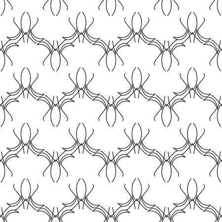 Black abstract seamless pattern. Fashion graphic background design. Modern stylish abstract texture. Monochrome template for prints, textiles, wrapping, wallpaper, website etc. Vector illustrationのイラスト素材