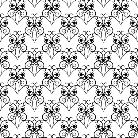 Black abstract seamless pattern. Fashion graphic background design. Modern stylish abstract texture. Monochrome template for prints, textiles, wrapping, wallpaper, website etc. Vector illustrationのイラスト素材