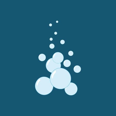 Soap bubble vector blue icons isolated. Soap light water bubble collection of illustration. Colorful template for printed. Design element. Vector illustrationのイラスト素材