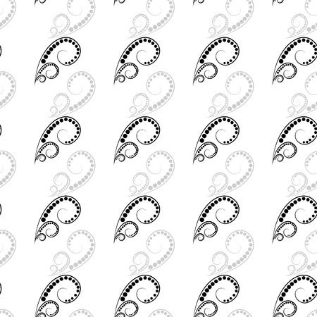 Abstract spiral seamless pattern. Fashion graphic background design. Modern stylish abstract texture. Design monochrome template for prints, textile, wrapping, wallpaper, website. Vector illustration.のイラスト素材