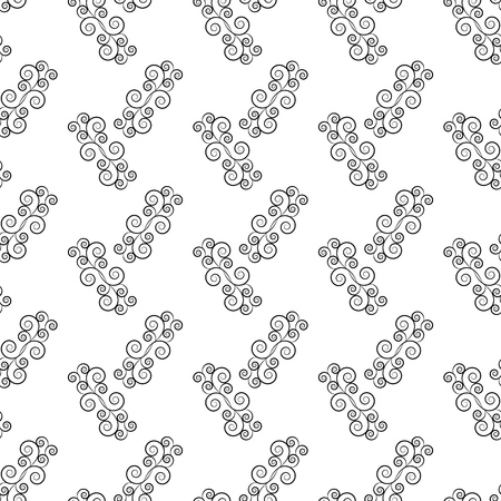 Black abstract seamless pattern. Fashion graphic background design. Modern stylish abstract texture. Monochrome template for prints, textiles, wrapping, wallpaper, website etc. Vector illustrationのイラスト素材