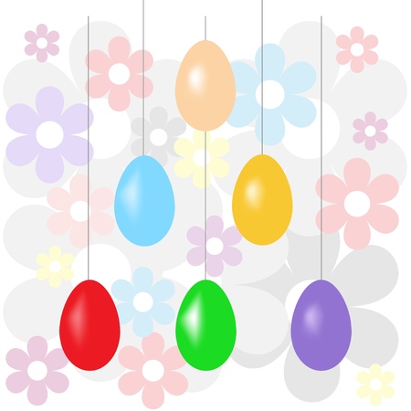 Easter eggs set. Holiday background. Modern stylish abstract background for greeting. Symbol love, life, spring. Colorful template for prints, banner, card, label. Design element. Vector illustrationのイラスト素材