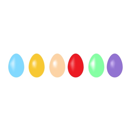 Easter eggs set. Holiday background. Modern stylish abstract background for greeting. Symbol love, life, spring. Colorful template for prints, banner, card, label. Design element. Vector illustrationのイラスト素材